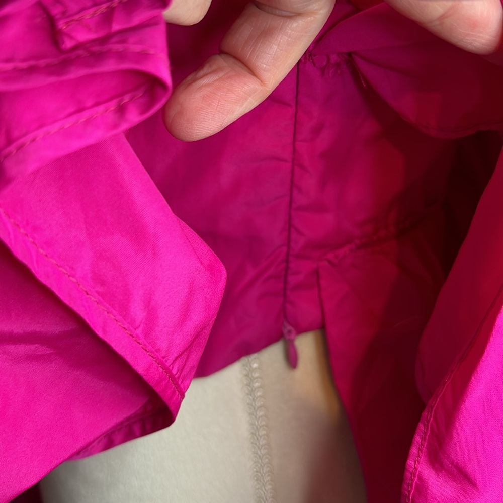 Zara Fuchsia Pink 3D ROSE RUFFLED ASYMMETRIC TOP - Picture 8 of 12